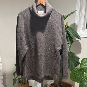 Wilfred Charcoal/Brown Turtleneck Sweater